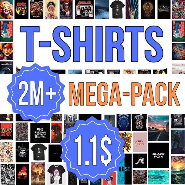 2M+ Mega Bundle Special | T-Shirt Graphic Designs | Print on Demand, Various Themes, High Quality Graphics, Editable | svg png jpg eps dxf