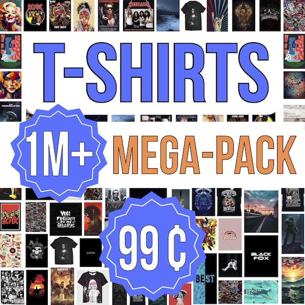 1M Mega Bundle Special | T-Shirt Graphic Designs | Print on Demand, Various Themes, High Quality Graphics, Editable | svg png jpg eps dxf