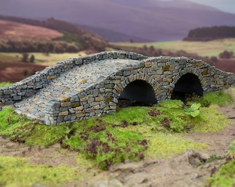 Stone Bridge: Fantasy Tabletop River Crossing, Wargaming Scenery, Hagglethorn Hollow Scatter Terrain