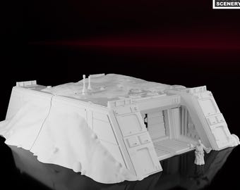 Rebel Base Command Bunker: Sci-Fi Snow Planet Terrain, Galactic HQ, Wargaming & Tabletop Roleplaying Games
