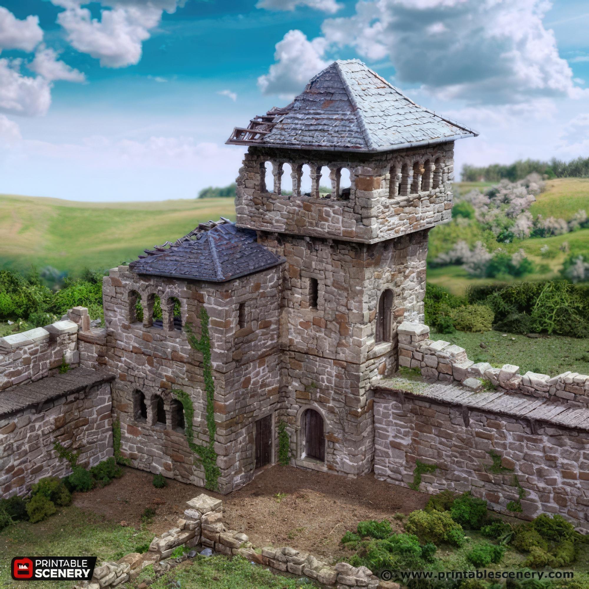 Rpg Fort Ruined King Castle: Siege Scenery, Tabletop Terrain, Norman Fort ...