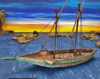Elven Boat: Tabletop Terrain, Fantasy Naval Skirmish, Sea Raver, Highborn Warship, Wargaming Roleplaying Games
