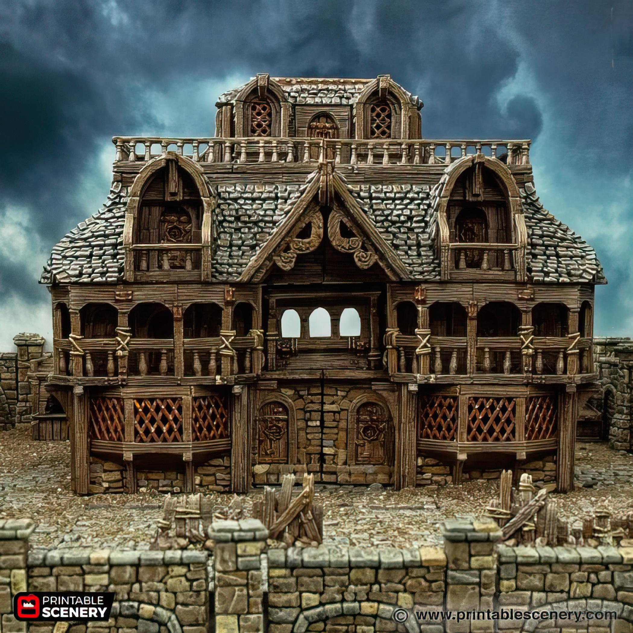 City Inn Tabletop Terrain: Fantasy RPG Tavern Building (15/28/32mm ...