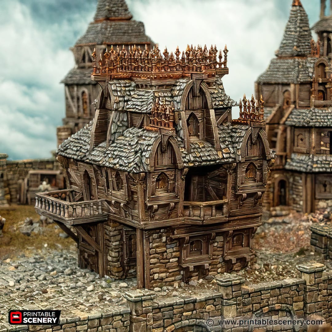 Merchant Guild Hall: Fantasy Trading Post, RPG City Shop Terrain, Urban ...