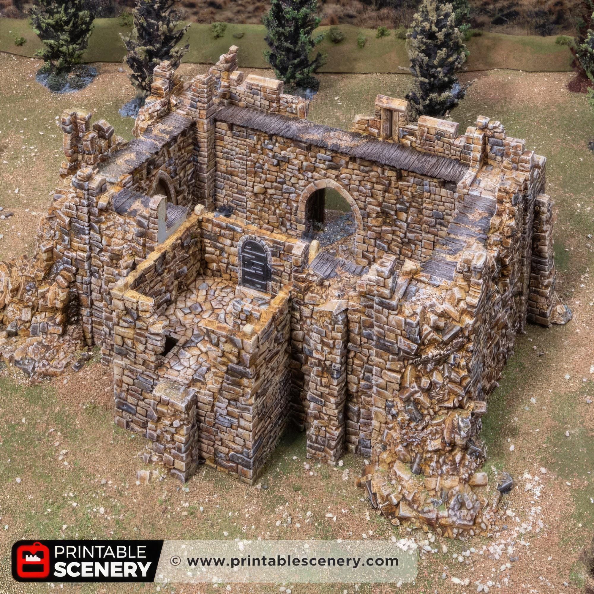 Ruined Stone Keep: Medieval Tabletop Wargaming Siege, Dukes Fort ...