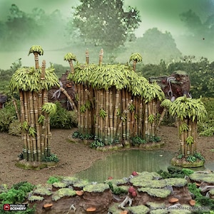 Bamboo Tabletop Scatter Terrain Swamp Plants Tropical Trees Jungle Printable Scenery Fantasy RPG Miniature Game TTRPG Gloaming Wilderness