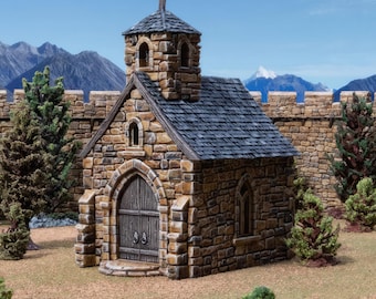 Small Chapel: Wargaming Castle Building - Fantasy Medieval Fort Terrain