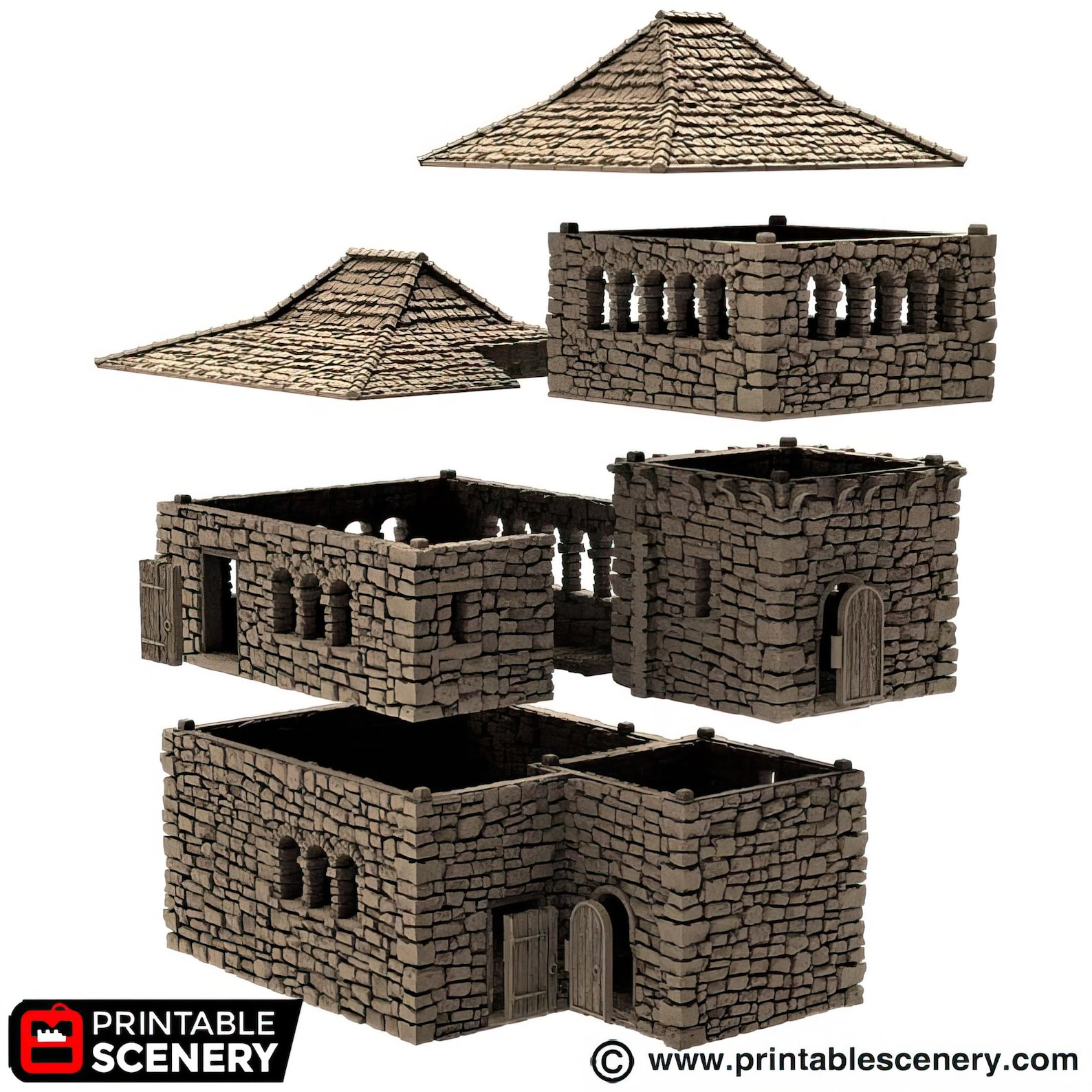 Rpg Fort Castle Quarters: Tabletop RPG Terrain Norman Fort Building, Historical ...