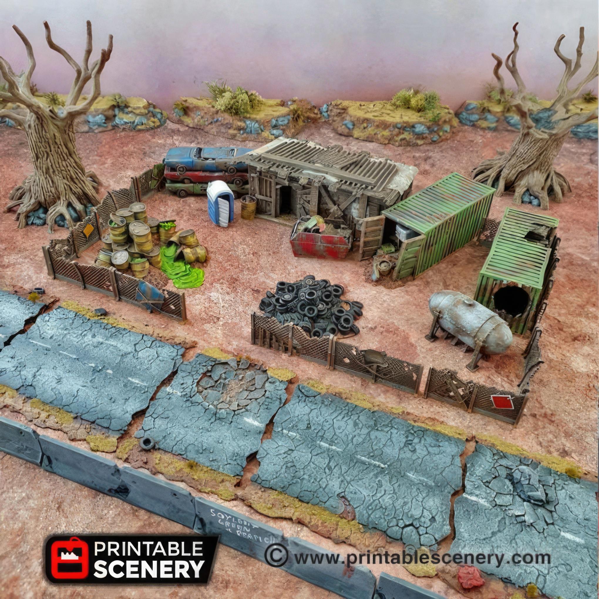 Fallout Wasteland Warfare - Set Terreno Ufficio/Laboratorio Post-Apocalittico | Sparso E Dipinto
