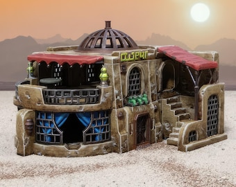 Outer Rim Den: Desert Planet Terrain, Galactic Black Market, Tabletop Wargaming, Skirmish Legion Scenery