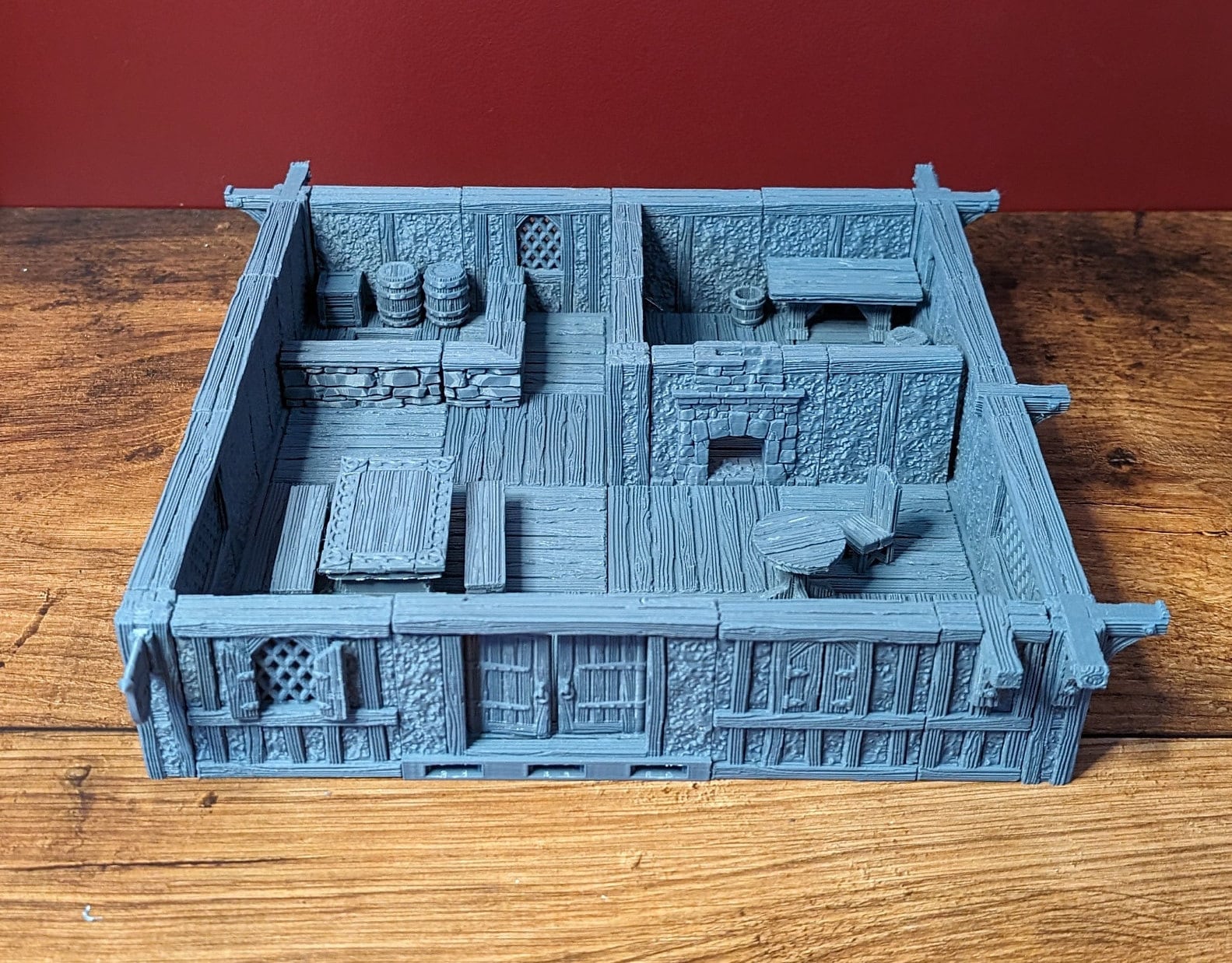 The Tavern - Set Di Mappe Tattiche 3D In MDF Per Giochi Di Ruolo Fantasy - 16 Tessere Modulari E Arredi - Pwork Wargames