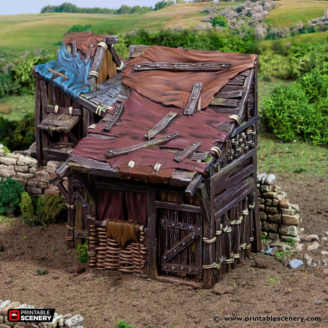 Tabletop Shanty House: Medieval RPG Terrain, Printable Scenery - Etsy