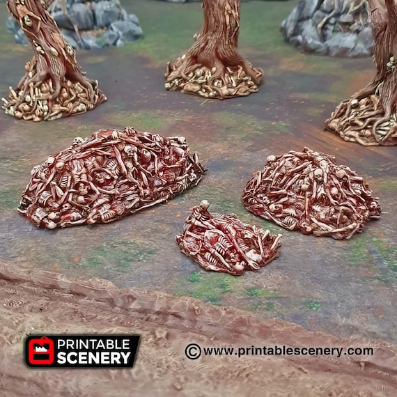 Corpse Pile: Scatter Terrain, Dark Fantasy, Horror Mass Grave, Plague Victim, Tabletop Wargaming Miniatures