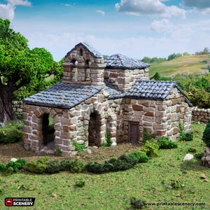Mausoleum Crypt Tabletop Building French Scatter Terrain Historical Wargaming Printable Scenery Fantasy Dungeon Tiles Norman King Medieval