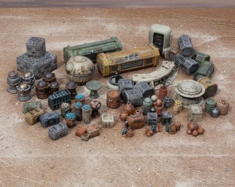 Desert Planet Scatter: Sci-Fi Wargaming Furniture, Outer Rim Supplies, Galactic Tabletop Skirmish Legion Scenery