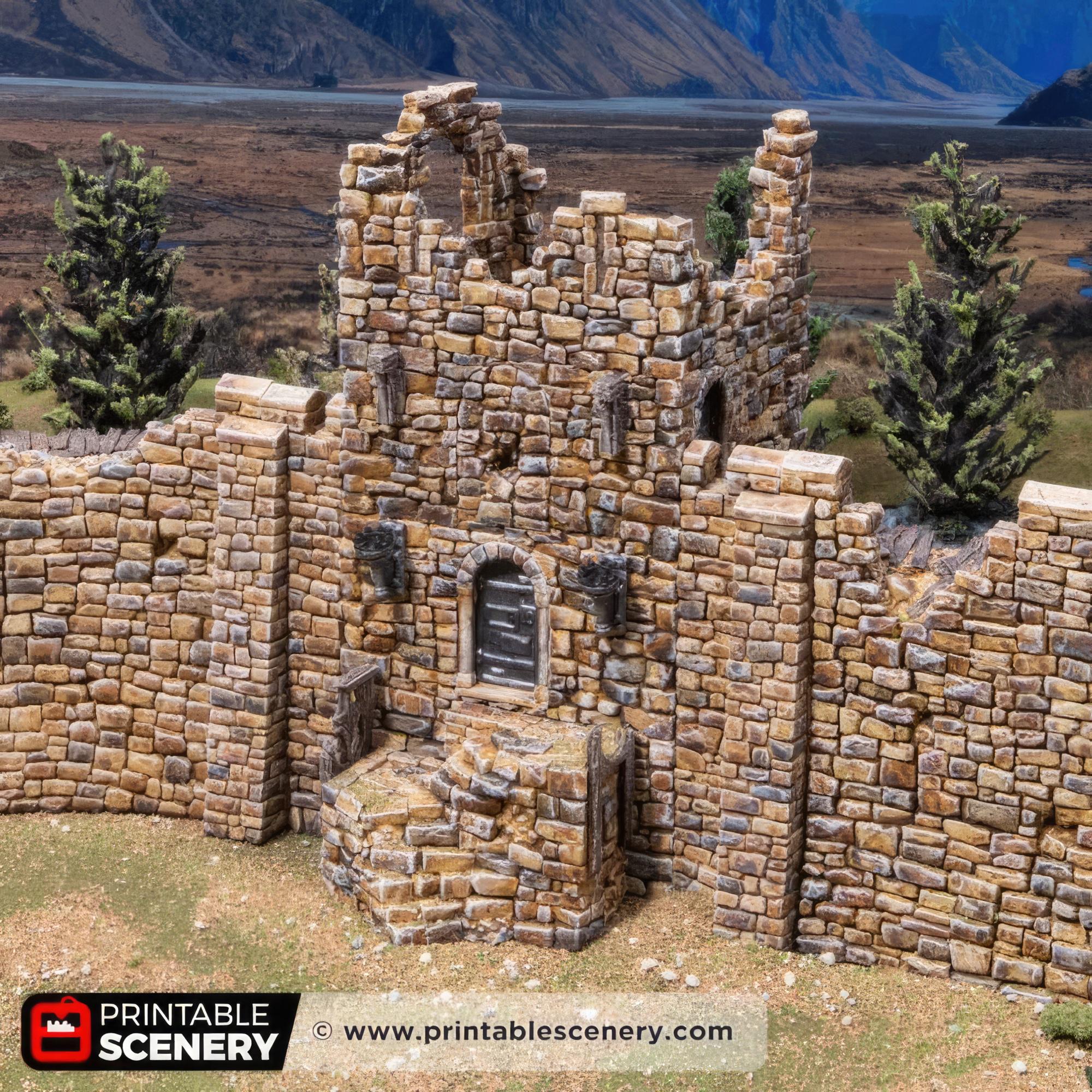 Ruined Stone Keep: Medieval Tabletop Wargaming Siege, Dukes Fort ...