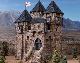 King's Keep: Tabletop Fortress Medieval Wargaming Terrain - Castle Model Scenery