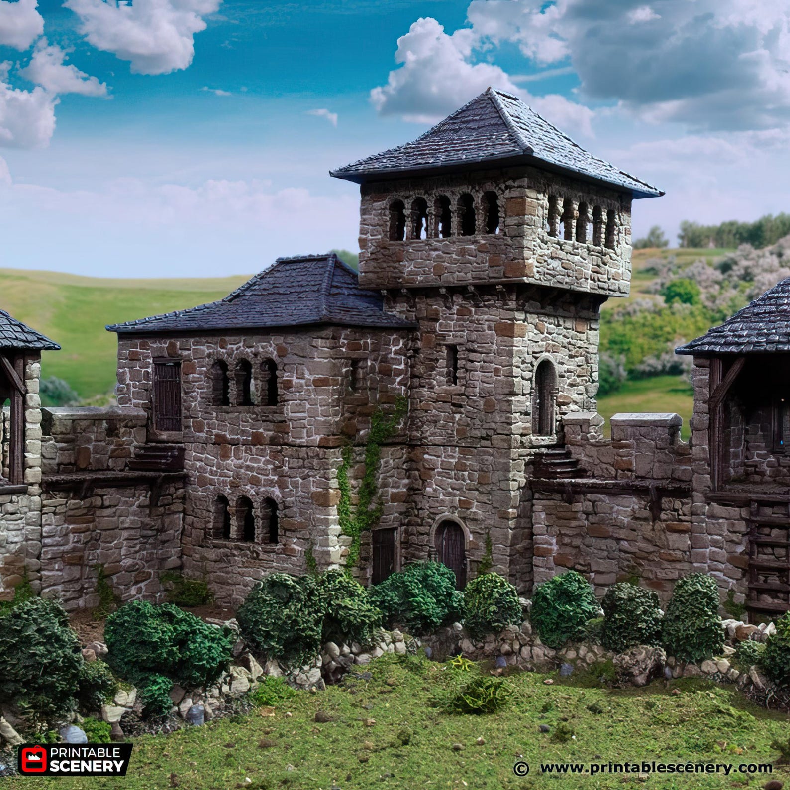 Rpg Fort Castle Quarters: Tabletop RPG Terrain Norman Fort Building, Historical ...