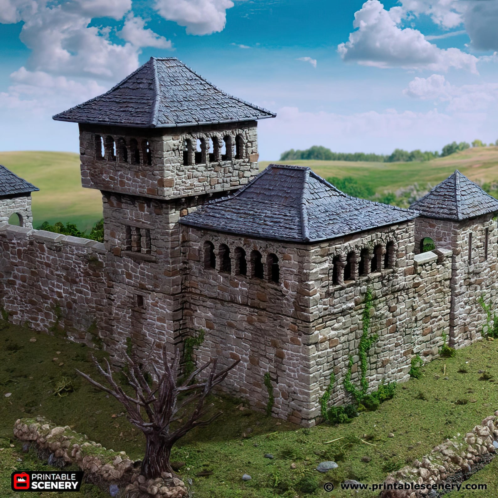 Rpg Fort Castle Quarters: Tabletop RPG Terrain Norman Fort Building, Historical ...