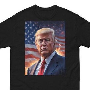 Donald Trump 2024 Portrait T-Shirt für Patriots Sunrise TShirt für MAGA Patriots Trump Portrait T-Shirt für Trump Patriots Trump