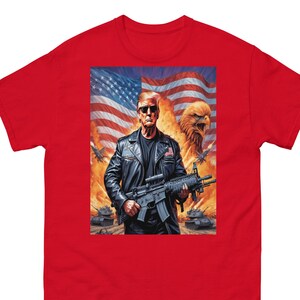 Donald Trump 2024 Patriotic T-Shirt for Trump Supporters Warrior Trump TShirt for MAGA Patriots Trump Portrait T Shirt for Trump Patriots