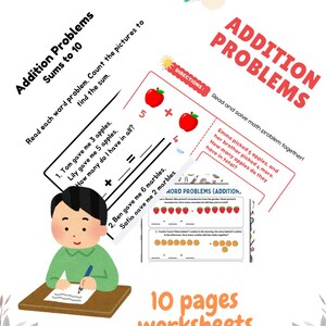 Addition Story Math for Grade 1 | Printable Worksheets for Kids