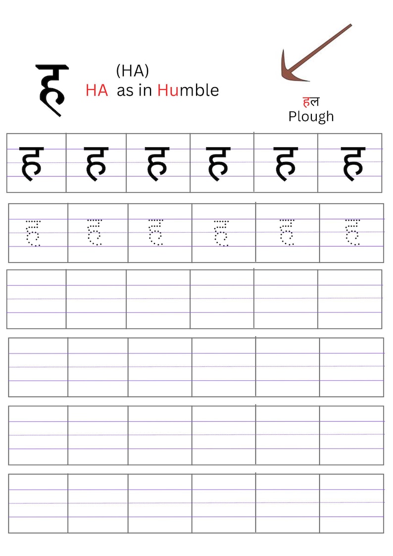 Hindi Alphabet: Tracing Worksheets | 36 Letters | Fun Learning Activity ...