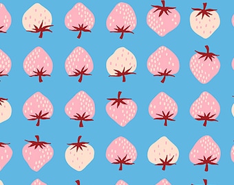 Strawberry & Friends - Strawberry in Altitude: sku RS5019-26 cotton quilting fabric yardage by Kimberly Kight Ruby Star Society for Moda