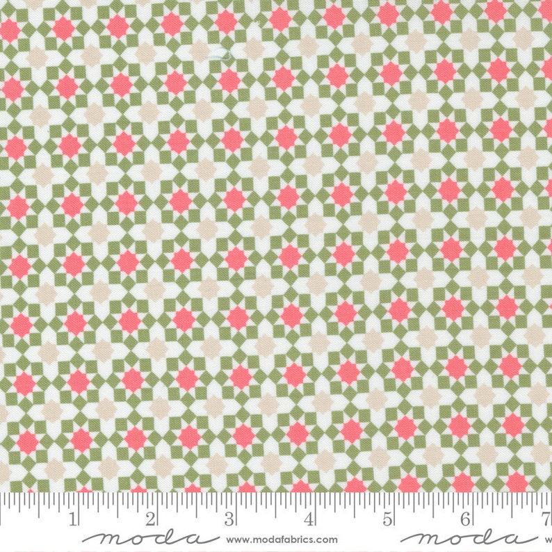 Love Note First Crush in Cloud and Multi: sku 5152-11 cotton quilting fabric yardage by Lella Boutique for Moda Fabrics image 1