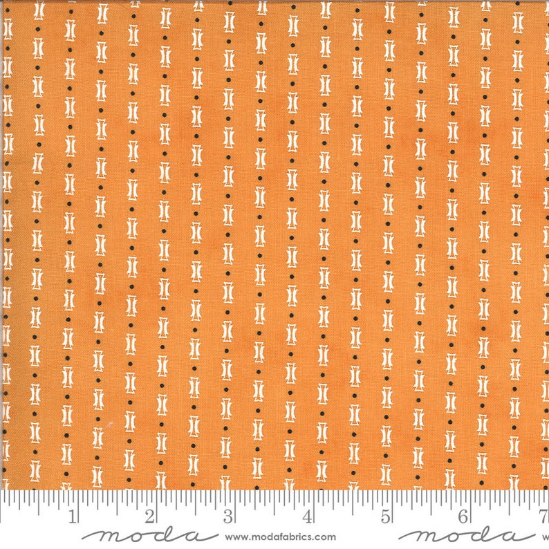 Figs and Shirtings Papa's Pajamas in Marmalade Orange: sku 20396-24 cotton quilting fabric yardage by Fig Tree and Co for Moda Fabrics image 1