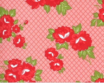 Sunday Stroll - Garden in Pink: sku 55221-13 cotton quilting fabric yardage by Bonnie & Camille for Moda Fabrics