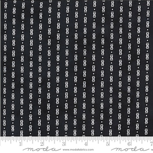 Figs and Shirtings Papa's Pajamas in Raven Black: sku 20396-21 cotton quilting fabric yardage by Fig Tree and Co for Moda Fabrics image 1