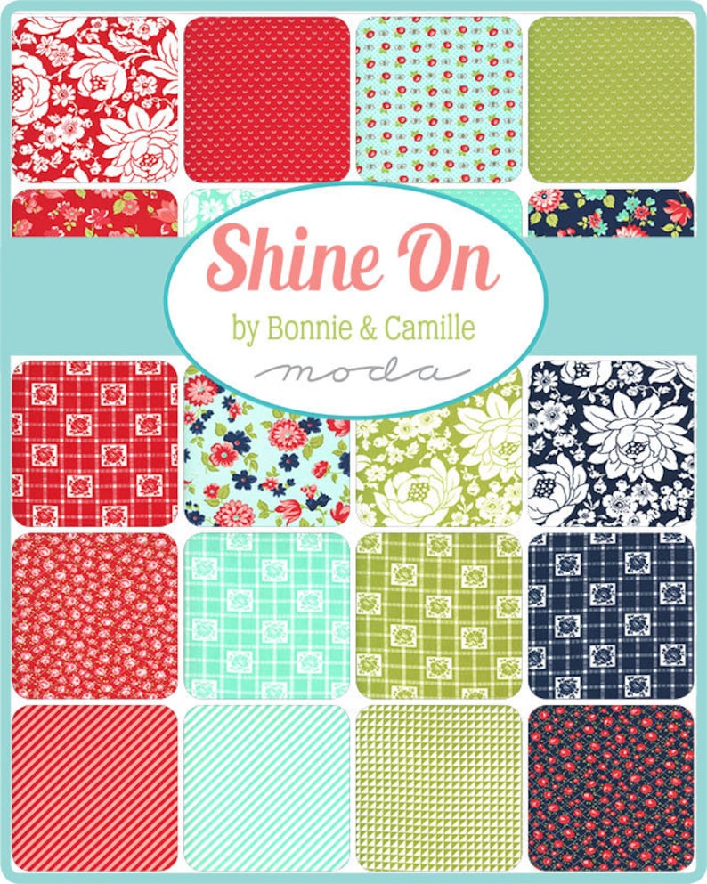 15 piece/remnant Shine On Beesley in Sunshine Yellow: sku 55216-18 cotton quilting fabric yardage by Bonnie and Camille Moda Fabrics image 2