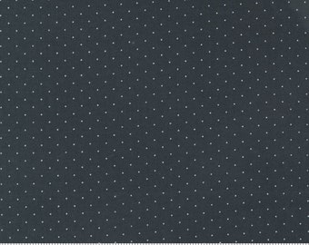 28" piece/remnant - Fresh Fig Favorites - Pindot in Black: sku 20417-19 cotton quilting fabric yardage by Fig Tree & Co for Moda Fabrics