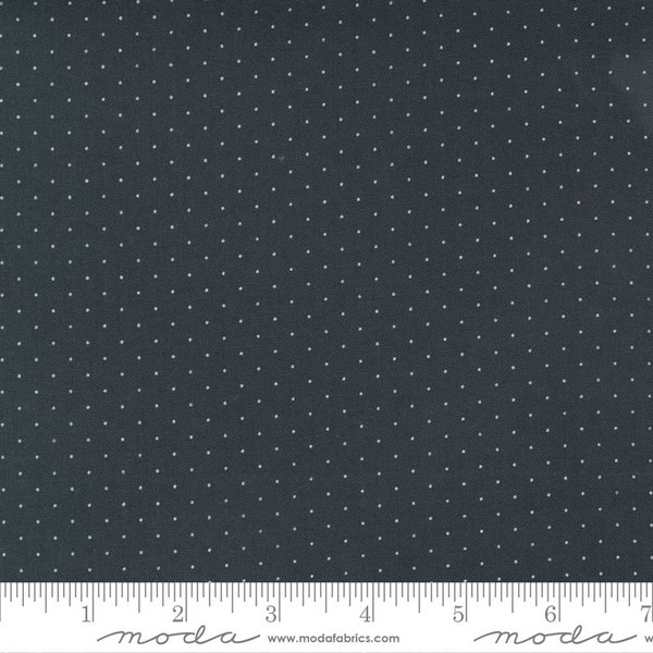 Fresh Fig Favorites - Pindot in Black: sku 20417-19 cotton quilting fabric yardage by Fig Tree & Co for Moda Fabrics