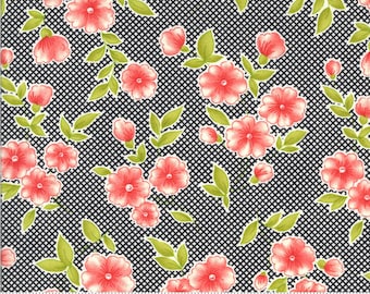 35" piece - Figs and Shirtings - Pinafore in Raven Black: sku 20390-11 cotton quilting fabric yardage by Fig Tree and Co. for Moda Fabrics