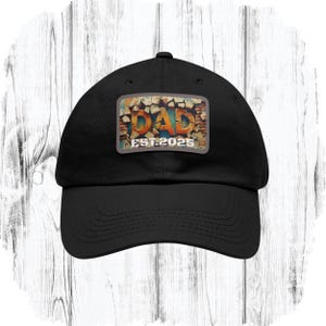 Personalized Dad Hat, Dad Christmas Gift, Dad Birthday Gift, New Dad Gift, Gift For Husband, Leather Patch Hat, Custom Hat, New Dad Present
