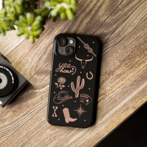 Cowgirl iPhone Case - Pink & Black, Western iPhone Case, Western Collage Case, Western Style, Horse iPhone Case, Cowgirl Phone Case, iPhone
