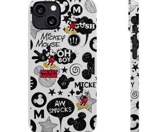 Mickey mouse zwart-wit telefoonhoesjes