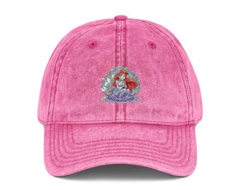 Gorra de sarga de algodón con sirena bordada, estilo playero costero