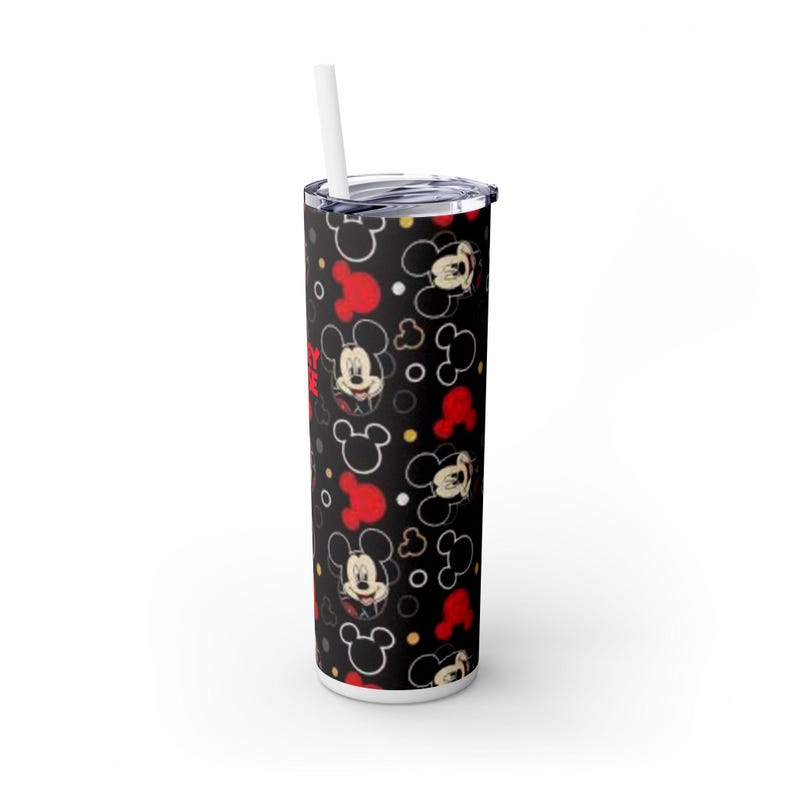 Copo Mickey Skinny Tumbler com Canudo Preto imagem 4