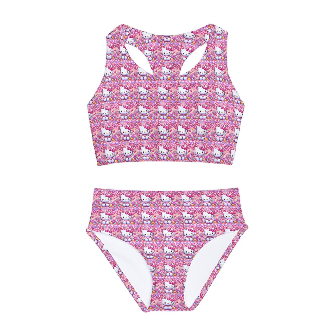Hello Kitty Bikini Due Pezzi Per Bambine – Costume Da Bagno Carinissimo Taglie 3-7 Anni, Perfetto Per L'estate