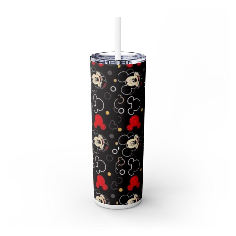 Copo Mickey Skinny Tumbler com Canudo Preto imagem 3