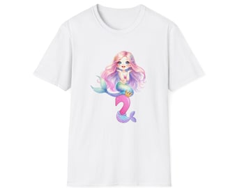 Mermaid T-Shirt, Beach Tee, Ocean Lover Top, Nautical Shirt, Sea Life Graphic Tee