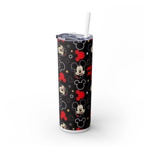 Copo Mickey Skinny Tumbler com Canudo Preto imagem 2