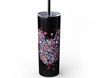 Skinny beker mickey harten veelkleurige naam Maria