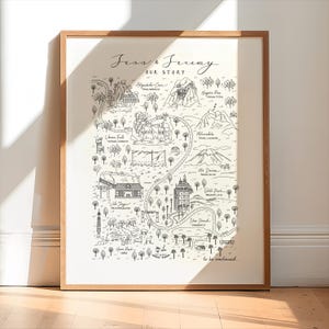 Custom Couples Map Digital Personalized Relationship Map of Us Travel ...