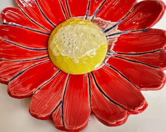 Mangiatoia per api con fiori a petalo rosso / mangiatoia per farfalle