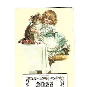 2025 Vintage Mini Kalender mit Magnet