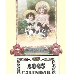 2025 Vintage Mini Kalender mit Magnet